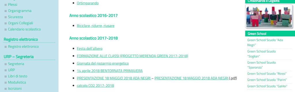 Per creare un sito web dedicato a Green School di semplice realizzazione e gestione consigliamo, come già fatto da molte altre Green School, l utilizzo di Google Sites, Padlet o altri servizi per la