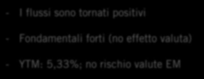 2012 2013 - I flussi sono tornati positivi - Fondamentali