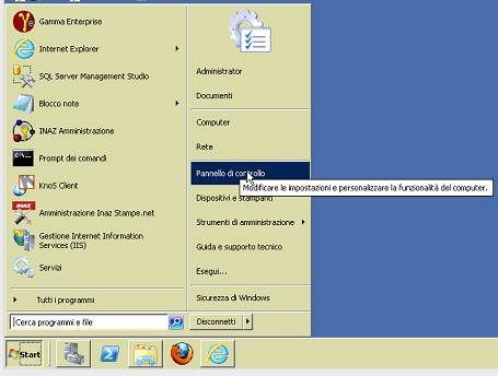 pannello di controllo, si suggerisce di effettuare l operazione passo per passo: Esempio con le Knos Api: