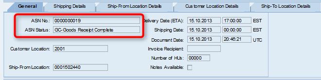 Prova di consegna per le merci ricevute (continua) Quando si verifica una EM in ECC SAP, viene generata una POD.