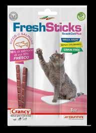 Vivo con il mio gatto Snack gustoso No ogm Senza Aromi Senza Coloranti Grain Free 15 g: 200 scatole da 30 pezzi = 90 kg FreshSticks Mangime complementare per gatti Crancy Fresh Stick è uno snack