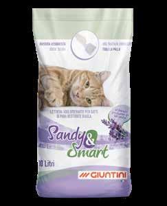 Sandy & Smart è una lettiera per gatti composta esclusivamente da bentonite. E un prodotto naturale, non trattato chimicamente, ad alto potere assorbente e a bassissimo rilascio ammoniacale.