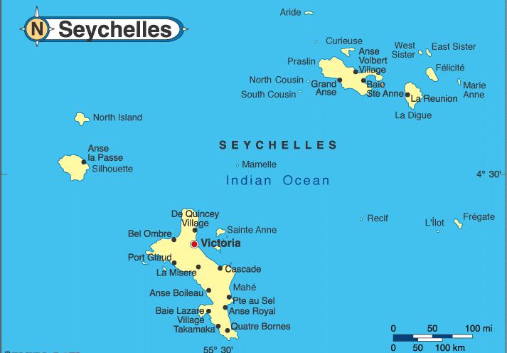 L'arcipelago di Seychelles conta più di 115 isole, le più grandi e più famose sono Mahè, Praslin e La Digue.