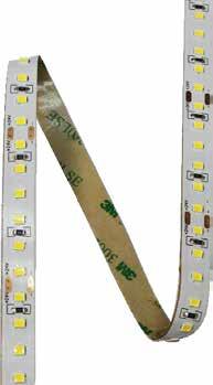 Strip - 24V 19,2W/mt Striscia LED flessibile 19,2 W/mt. Potenza totale strip 96W/5mt Disponibile in versione IP20 e IP66. CRI maggiore di 90 (>90). Chip LED 2835.