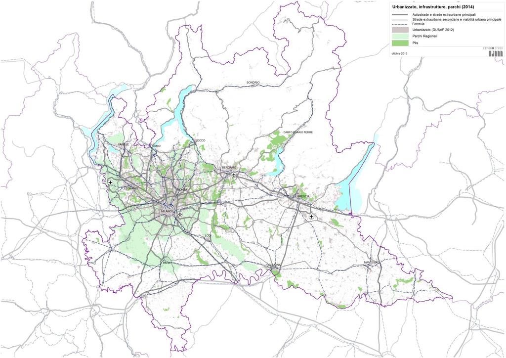 Le 4 Lombardie: territori metropolitani, montagna e collina,