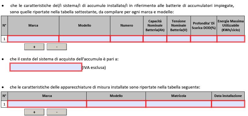 Figura 8: Caratteristiche delle batterie e apparecchiature di misura 3.4.