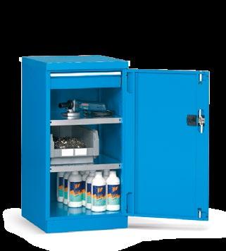 cassetto per armadi, portata 50 kg, colore blu ral 5012 - dim.