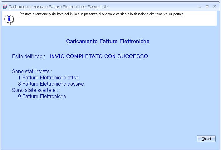 09.09.00 Si raccomanda di verificare nell ultima maschera della procedura guidata il corretto invio delle fatture al cloud.