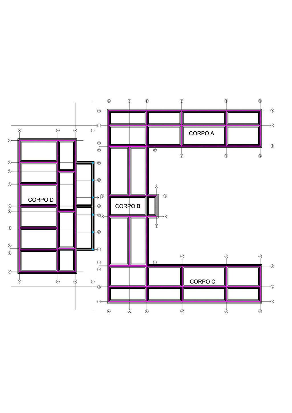 Pareti portanti perimetrali esterne ed interne in pannelli in legno di compensato di tavole incrociate (tipo x-lam o CLT), spessore 100mm a tre strati, con tavole di ripartizione in corrispondenza