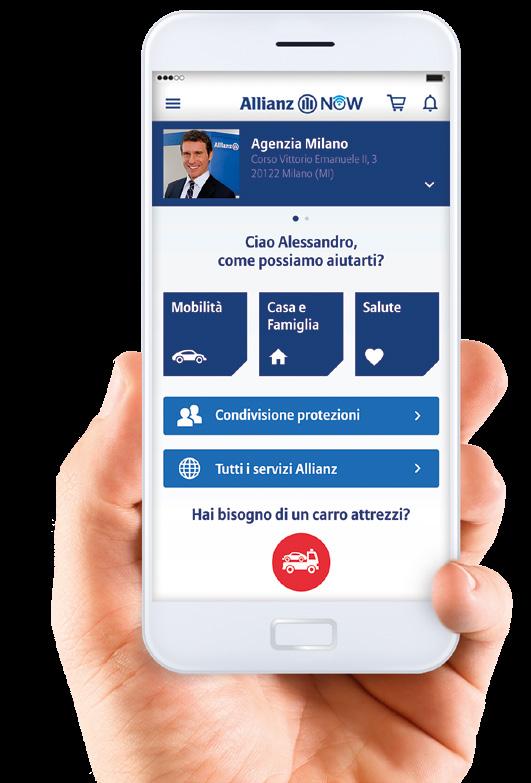 Con AllianzNOW la protezione diventa semplice, in tempo reale. Tutte le risposte a portata di mano Non c è bisogno di recuperare e consultare il contratto: basta il tuo smartphone.