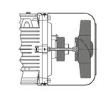 3. Motore asincrono trifase HB 3. HB asynchronous three-phase motor Grand. motore Servoventilatore 1) LB Massa Motor size Independent cooling fan 1) servovent. Alimentazione Supply Ind.