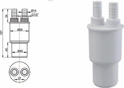 9,7 kg AKS7 AKS1Z Sifone ad imbuto per scarico