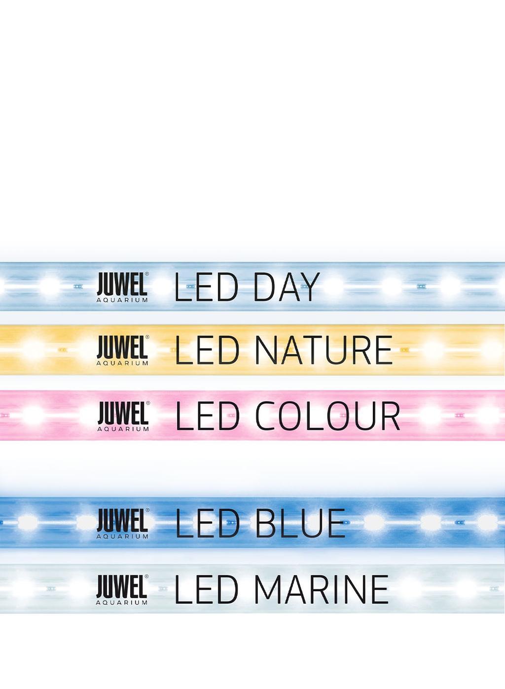 Avvertenza: Tubi LED La lampada a LED DAY a risparmio energetico, con la sua luce chiara e vivace, assicura un'illuminazione brillante dell'acquario favorendo, allo stesso tempo, la crescita delle