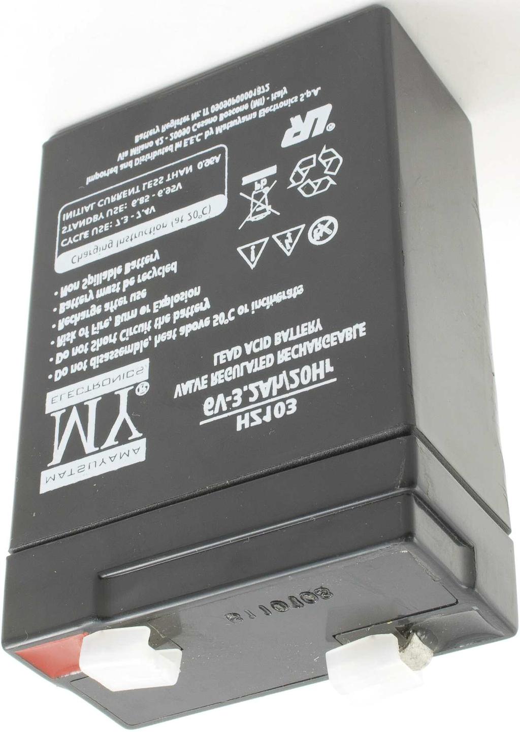 Batterie Ricaricabili al piombo Codice Capacità Qta Box Listino HZ101 6 V - 1,3 Ah 40 6,40 HZ103 6 V - 3,2 Ah 20 9,90 HZ105 6 V -