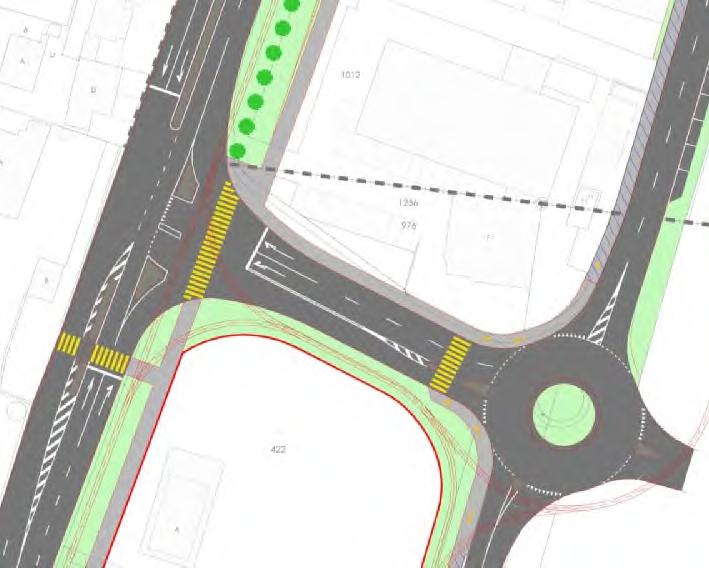 Nodo: via Industria Nello scenario S2 2025 il nodo con via Industria non subisce modifiche geometriche rispetto alla situazione illustrata per il precedente