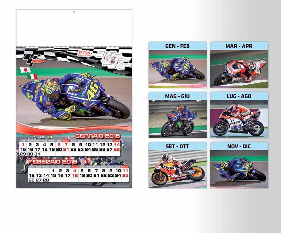 118 AG 1845 MOTO GP Calendario bimensile 6 fogli, carta patinata,