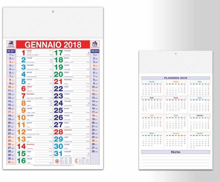 AG 2014 OLANDESE STANDARD MULTICOLOR Calendario mensile 12 fogli, Carta Patinata, Stampa 4 colori, Planning 2019 su