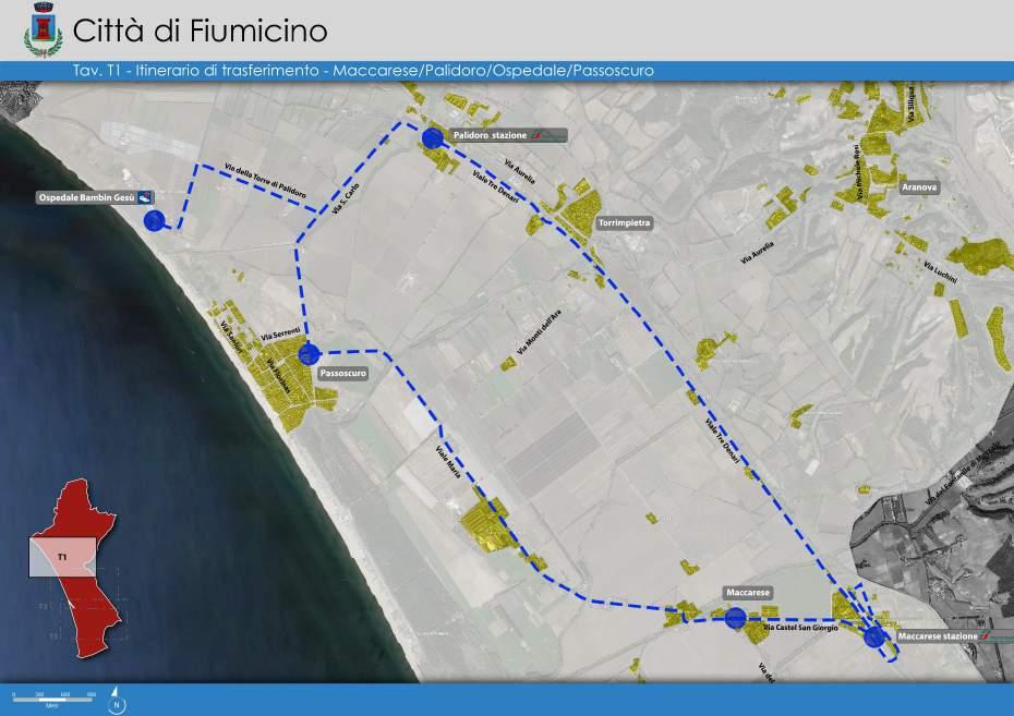 Tav. T1 Itinerario di trasferimento