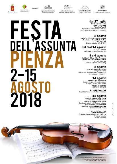 FESTA DELL'ASSUNTA Pienza Mercoledì 15 Agosto Cattedrale di Pienza ore 9.00 Celebrazione della S.S. Messa ore 11.30 Celebrazione della S.S. Messa presieduta da S.