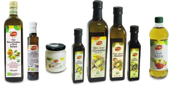CONDIMENTI Olio e Aceto OLI01 OLIO EXTRA VERGINE D'OLIVA BIO 750ml 6 Ingredienti: olio extra vergine di oliva* OLIVE ITALIANE CN021 OLIO DI SEMI DI LINO BIO 250ml 6 Ingredienti: semi di lino*.