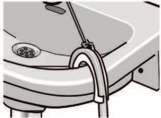 Modello: Aqua-Stop/Secure 1. Collegare il tubo flessibile di carico dell'acqua al rubinetto. Attenzione: Stringere i raccordi a vite solo a mano.