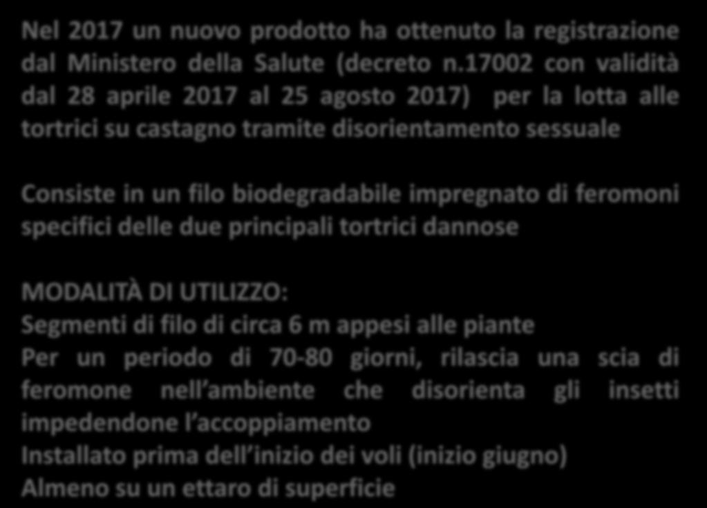 UN NUOVO PRODOTTO IN COMMERCIO PER IL DISORIENTAMENTO SESSUALE Nel 2017 un nuovo prodotto ha ottenuto la registrazione dal Ministero della Salute (decreto n.