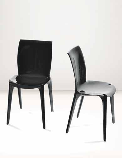 98 500-600 875 GAVINA Zanuso Marco Coppia di sedie modello lambda in lamiera di acciaio stampata e verniciata a fuoco, colore nero, cm 40x47x78.
