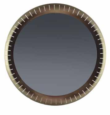 638 Stilnovo Specchio retro luminoso in alluminio anodizzato oro