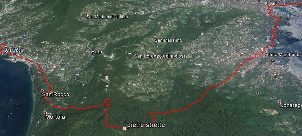 Caricamento, San Lorenzo, p. Soprana, Carignano, corso Italia, Boccadasse, Vernazzola. Si arriva a Quarto (1km), Quinto e Nervi (5km).