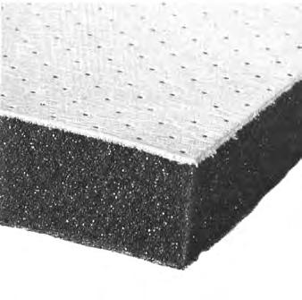 MAPPYCAR Materiale fonoassorbente realizzato mediante l accoppiamento di fintapelle in PVC forata e telata con resina di poliestere AUTOESTINGUENTE.