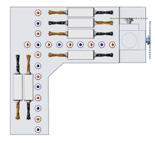 mandrini a forare [high-speed 7500] 17 mandrini a forare verticali 6 mandrini a forare