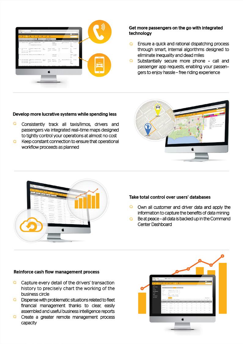 Raggiungi i passeggeri che prendono il taxi al volo grazie al sitema di tecnologia integrata.