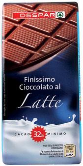 -50% -40% -% TAVOLETTA DI CIOCCOLATO