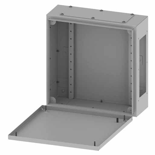 Casse di derivazione CDE Struttura in lamiera d'acciaio. Disponibili due versioni: - oppure mediante staffe CASSE Guide elettrosaldate forate a passo 25 mm accessori di completamento.