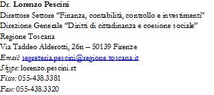 Pagina 1 di 1 maria pia turicchi Da: "Lorenzo Pescini" <lorenzo.pescini@regione.toscana.it> A: <dirgen@usl2.toscana.it>; "Alessia Macchia" <a.macchia@usl2.toscana.it>; "mariapia" <m.turicchi@usl2.