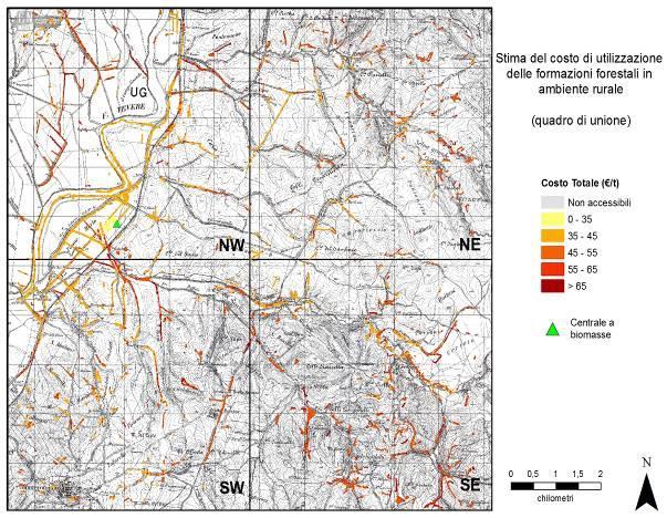 indagata 100 km 2 nell area di Monterotondo Ripartizione percentuale della superficie per classi