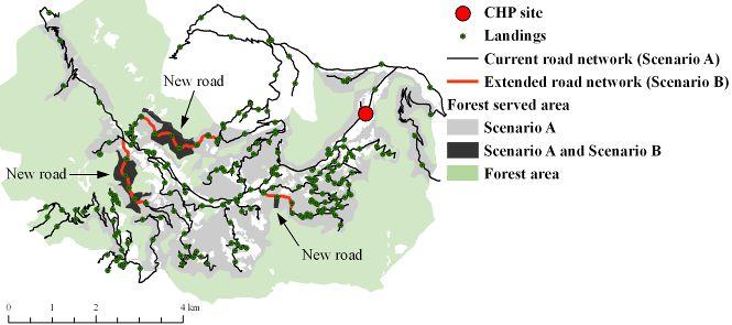 Caso di studio: approvvigionamento e miglioramento della viabilità forestale Area di studio: pedemontana Specie forestale dominante: Faggio governato a ceduo Prodotto principale: legna da ardere