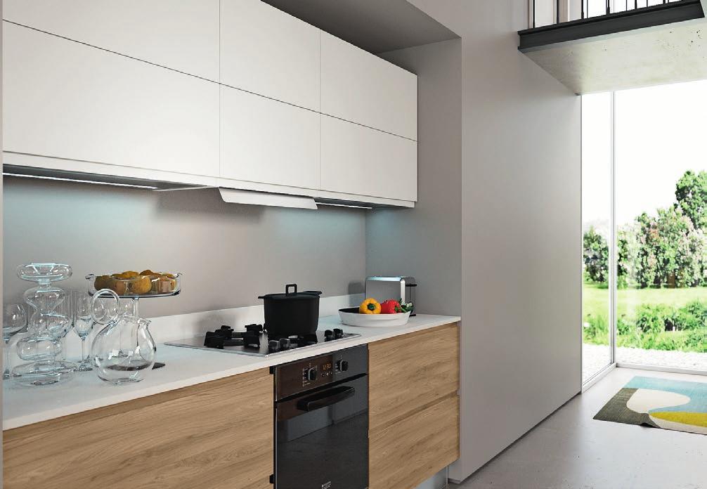 Modern This kitchen has an alluring, minimal design but it is extremely hard-wearing, with significant