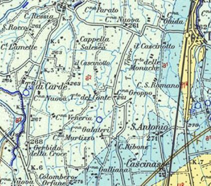 2. INQUADRAMENTO GEOLOGICO GENERALE I depositi presenti nell area in esame sono indicati sul Foglio n 68 Carmagnola della Carta Geologica d Italia alla scala 1:100.