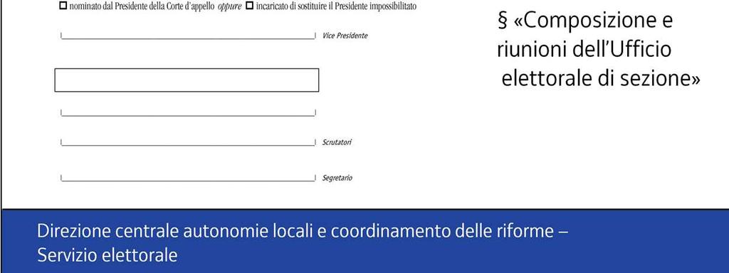 successive riunioni dell Ufficio elettorale di sezione, del luogo