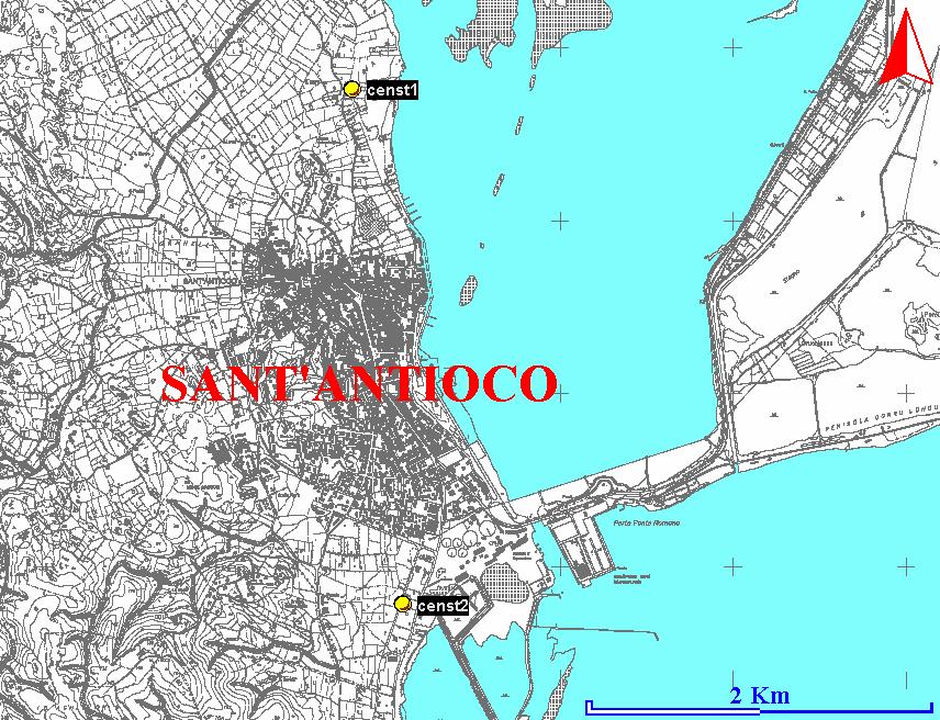 Dislocazione delle stazioni della zona di Sant Antioco Relazione