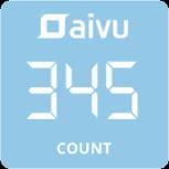 Moduli software AiVu-Smart Rail-Count Conteggio di persone Effettua il conteggio di tutti gli oggetti rilevati all
