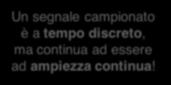 La quantizzazione (1/2) La quantizzazione discretizza l ampiezza del segnale, approssimando il valore dei campioni ad un certo numero prefissato di valori.