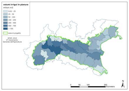 Disponibilità di acqua irrigua nella Pianura Padana: