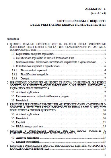 2015 Allegati 1 Tabella 1 Per il calcolo dell'energia primaria totale (Ep) e di