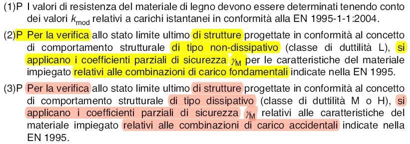 PROGETTAZIONE SISMICA coefficienti di sicurezza ALTRE NORMATIVE La DIN 1052 non