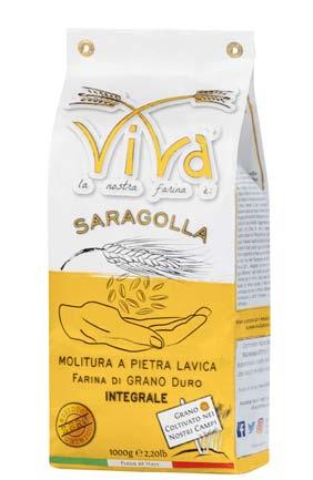 SARAGOLLA Prodotto ottenuto dalla macinazione INTEGRALE a pietra lavica naturale di grano duro monovarietà tipo Saragolla.
