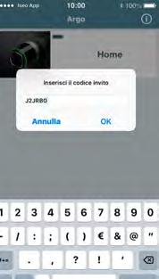 APERTURA PORTA L utente apre Argo App e preme il pulsante di apertura