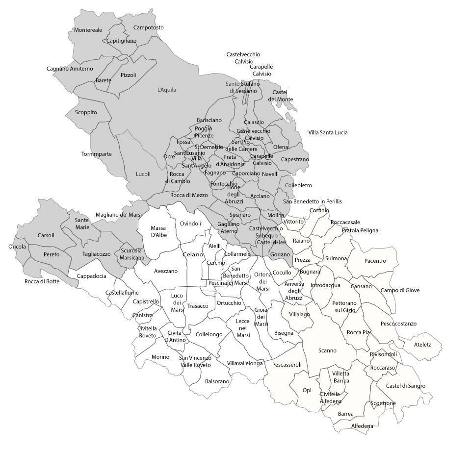 3.2 Rappresentazione cartografica dell area del GAL 3.2.1 Cartina GAL Gran Sasso Velino nella Provincia de L Aquila GAL GRAN SASSO VELINO Soc.