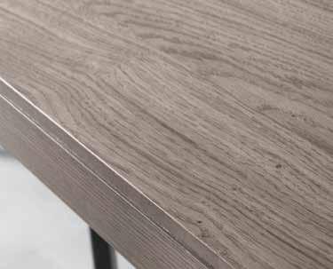 Extendable rectangular table (central extension) with knotted oak veneer top, th.18+42 mm.